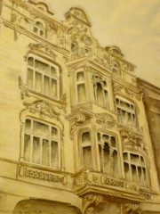 Rokkokofassade, Aquarell, 2009