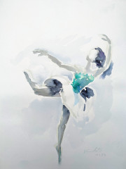 Tänzerin, Aquarell, 28.9.1993