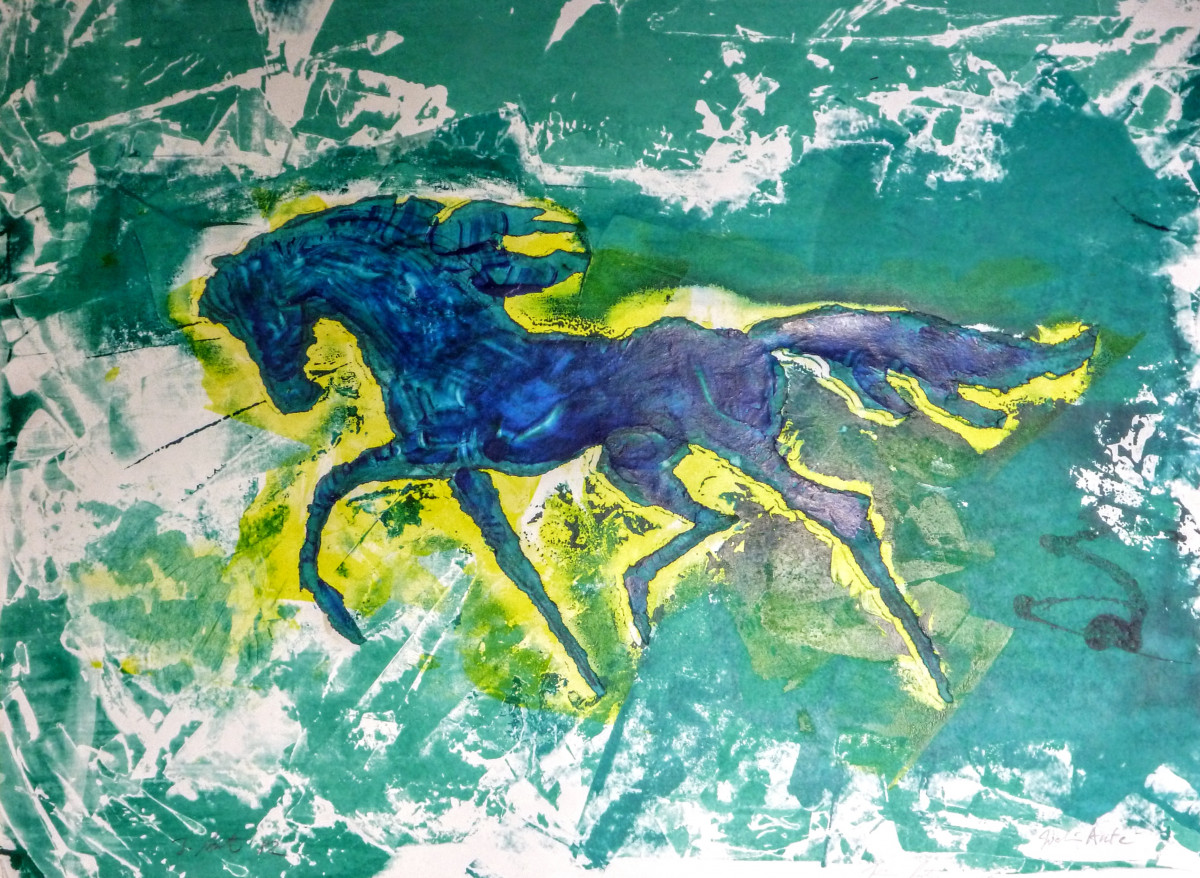 Blaues Pferd im Lauf, Datum unbekannt