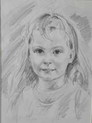 Enkelin, Bleistiftzeichnung, 15.02.2001
