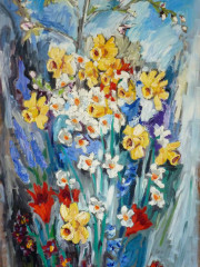 Glockenblumen, Öl, 1992
