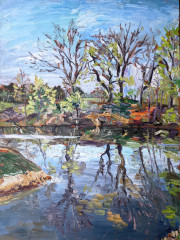 Mündung der Radde in die Ems, Öl, 1973