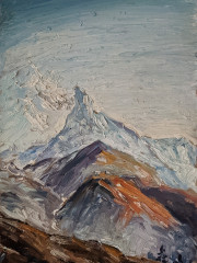 Bergblick auf den Dom, Öl, Datum unbekannt