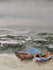 Ostseeblick bei Sturm, Usedom, 2002